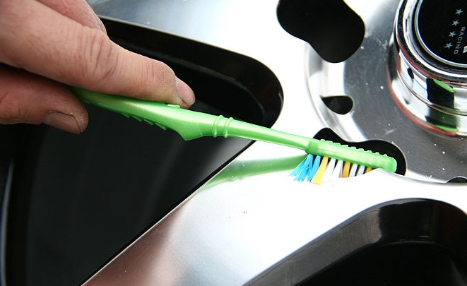 Keep the hard toothbrushes in the garage.