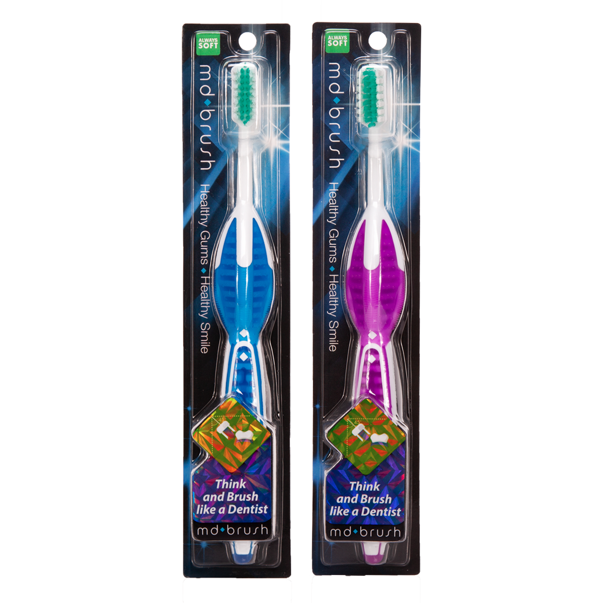 Grïppi by MD Brush: Manual Toothbrush  Advanced Plaque Control. 45°  Ergonomic- Smart Grip, W-Cut Extra-Soft Bristles. (MD Brush Technology for  The ADA Approved Brushing Method), Adult 2-Pack *NEW* Grïppi Adult (2